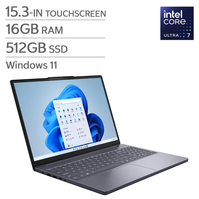 Lenovo IdeaPad Slim 3i AI Copilot+ PC 15.3-in Touchscreen Laptop, Intel Core Ultra 7 355 - 16GB RAM, 512GB SSD E4