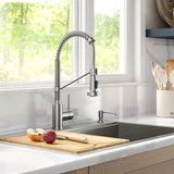 KRAUS Bolden 18-in Pull-down Faucet with Soap Dispenser