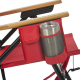NHL 4-Position Folding Chair With Wood Arms