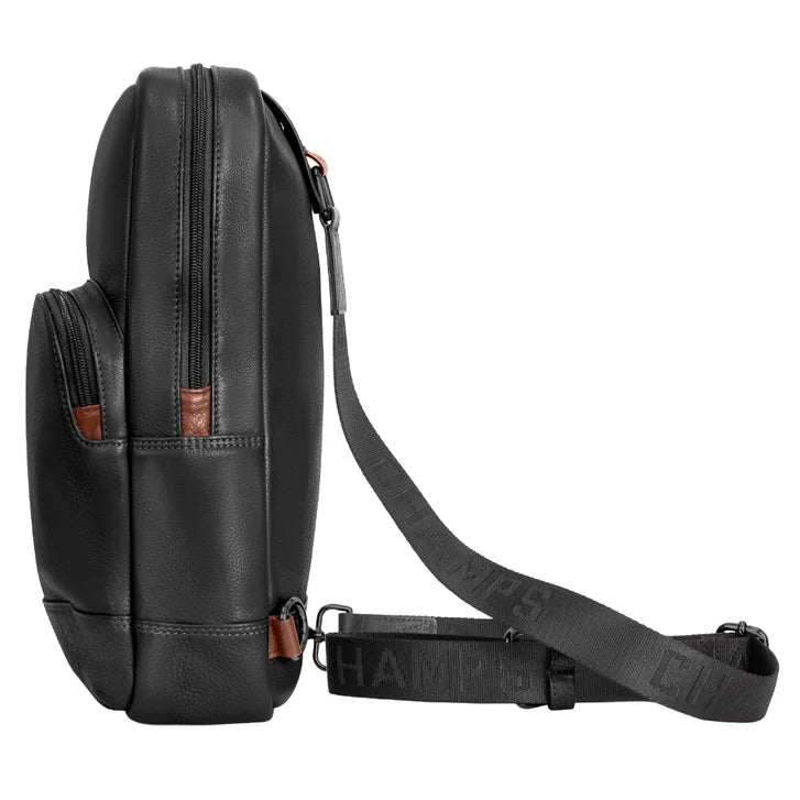 Champs Onyx Collection Leather Sling Bag