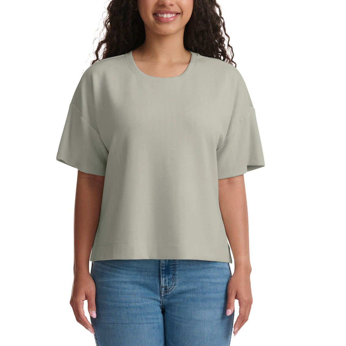 Splendid Women's Ribbed Short Sleeve Top
