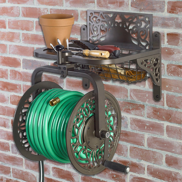 Liberty Garden Navigator Multidirectional Decorative Hose Reel P6