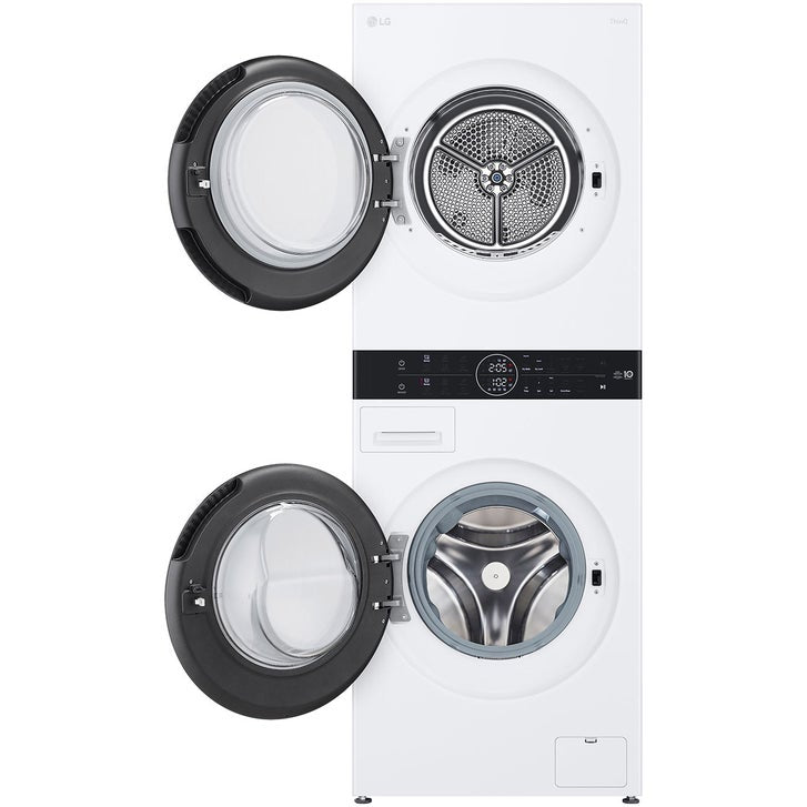 LG Compact 24 in. Washtower Single Unit Front Load 3.1 cu. ft. Washer and 4.2 cu. ft. Electric Dryer With Non Venting Heat Pump