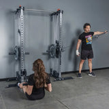 Bells of Steel Cable Tower Squat Stands with J-Cups and Spotter Arms
