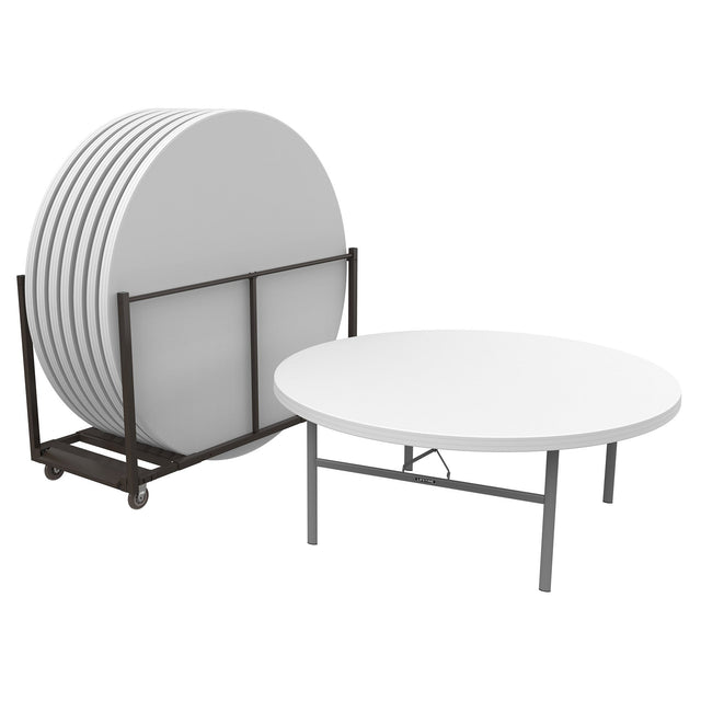 Lifetime Commercial 182.9 cm (72 in.) 8 Round Tables with 1 Table Cart Y8