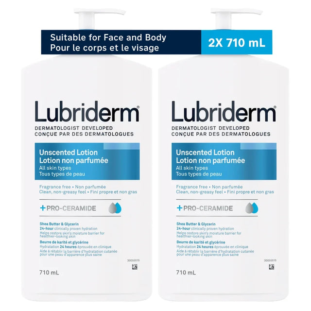 Lubriderm Unscented Lotion, 2 x 710 mL N6