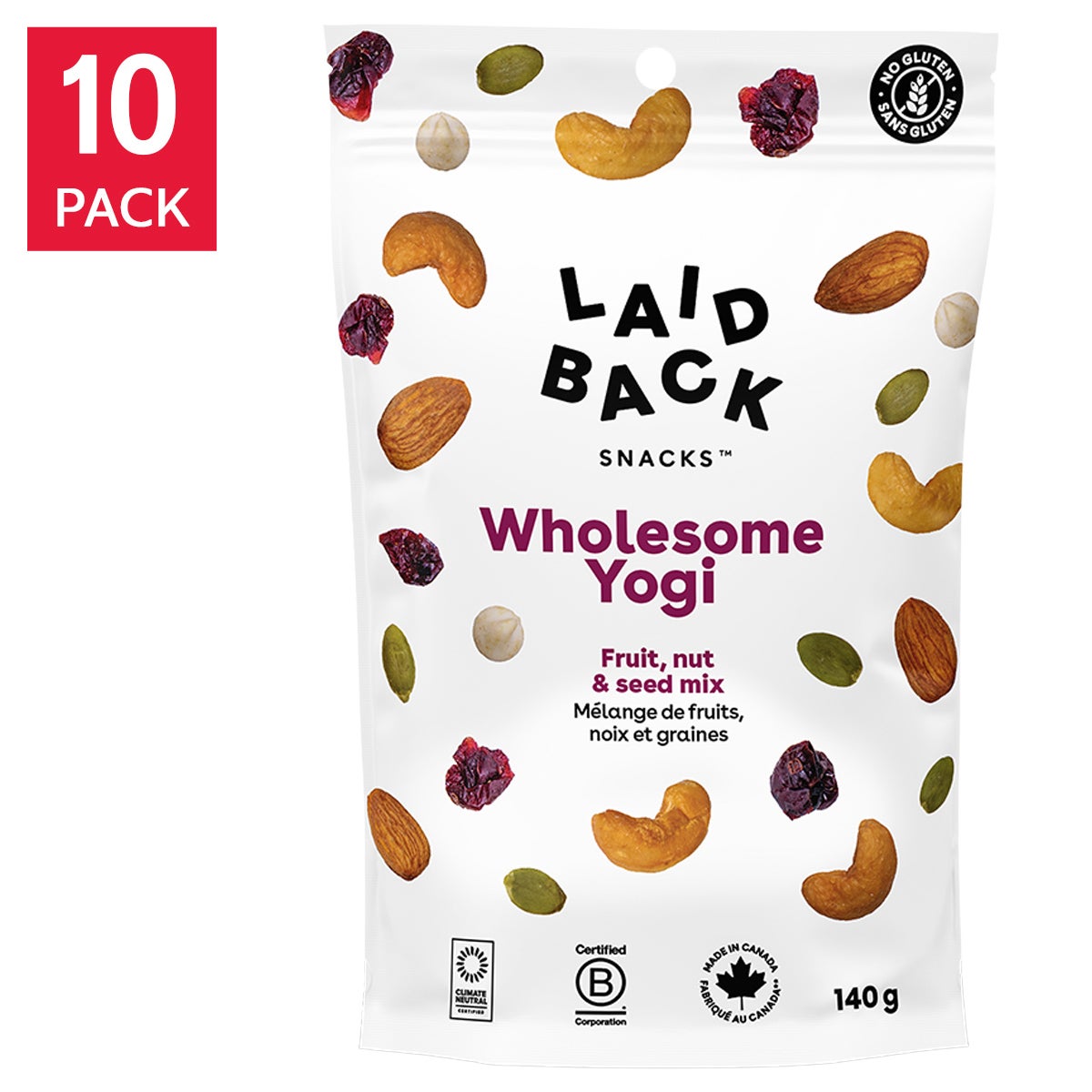 Laid Back Snacks, Snack Mix, 10 × 130 g