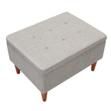 King Fabric Upholstered Storage Ottoman