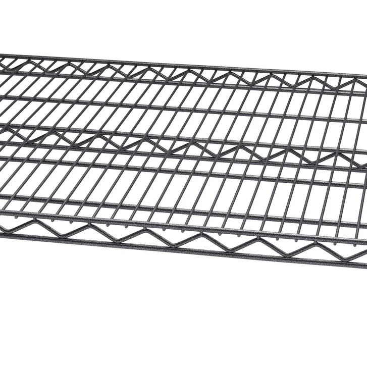 TRINITY Outdoor 5-Tier Black Anthracite Wire Shelving Rack With Wheels, 60" x 24" x 72"