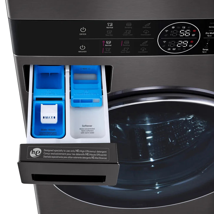 LG WashTower Single Unit Front Load 5.8 cu. ft. Washer And 7.8 cu. ft. Dryer with AI Advanced Washing