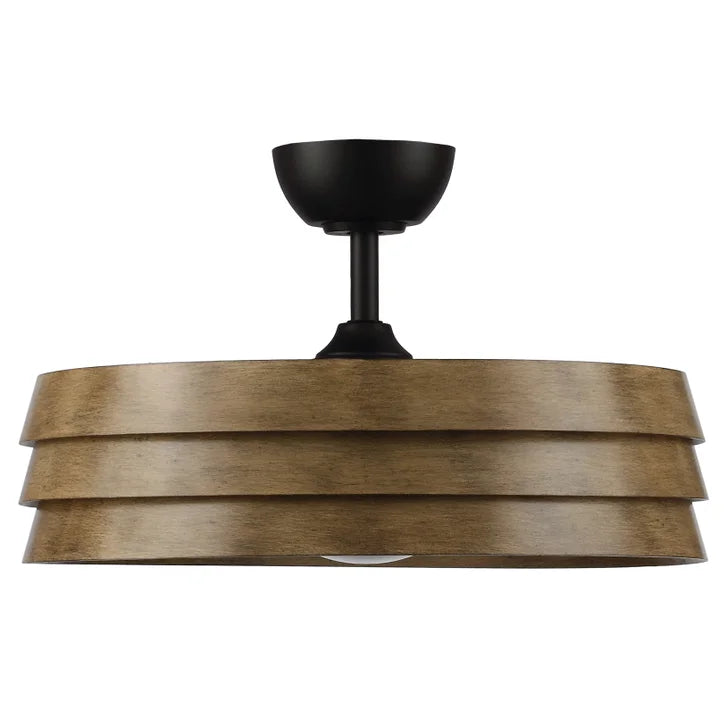 Parrot Uncle 22 in. Farmhouse Wood Grain Ceiling Fan with Light