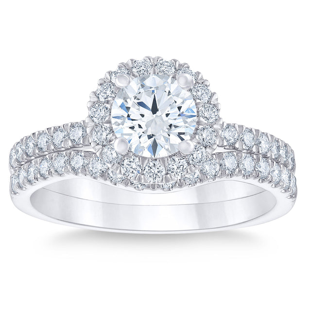 Round Brilliant Diamond Wedding Set (1.37 ctw) I1