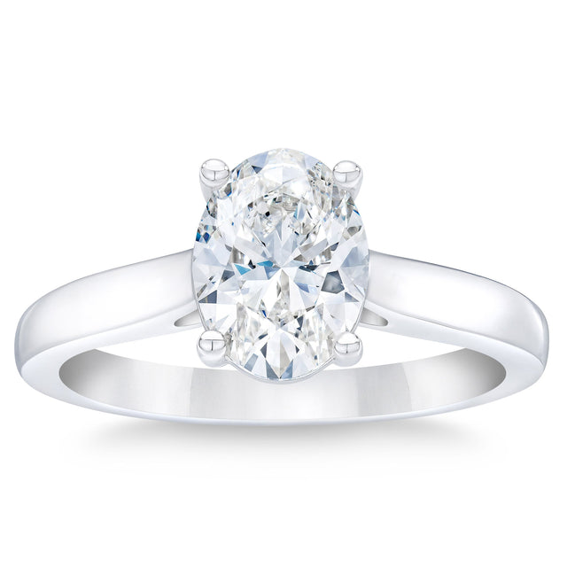 1.70 ct Oval Cut, Clarity VVS2, Colour H, Diamond Solitaire Ring P2