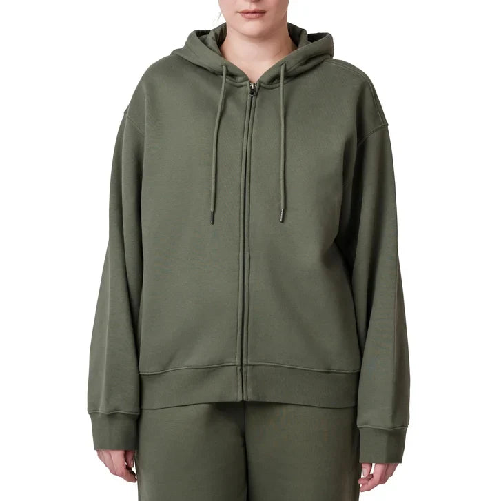 Tuff Athletics Women’s Oversized Fleece Hooded Full Zip