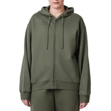 Tuff Athletics Women’s Oversized Fleece Hooded Full Zip