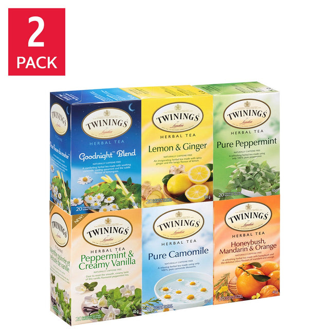 Twinings Mixed Herbal Tea Assortment, 240-count G2