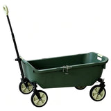 Seina Heavy Duty Plastic Utility Wagon with Fold-Up Wheels