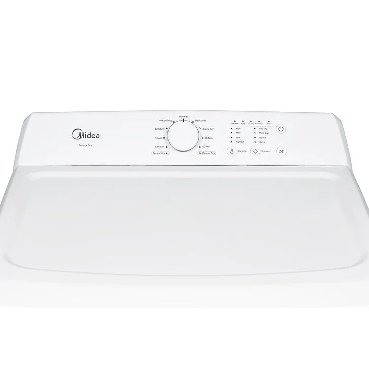 Midea 7.0 cu ft. White Electric Dryer with Sensor Dry