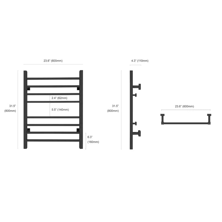 WarmlyYours Sierra 8 Bar Towel Warmer