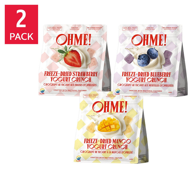 OHME! Freeze-Dried Fruit and Yogurt Crunch Variety, 6 - pack G3