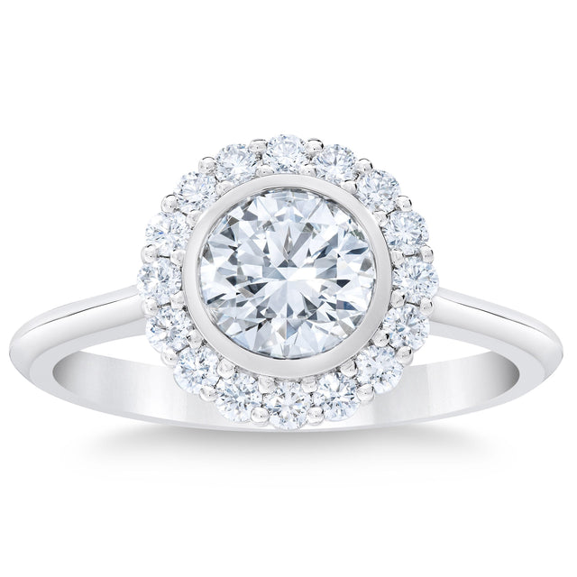 Round Brilliant Diamond Halo Ring (1.32 ctw) V0