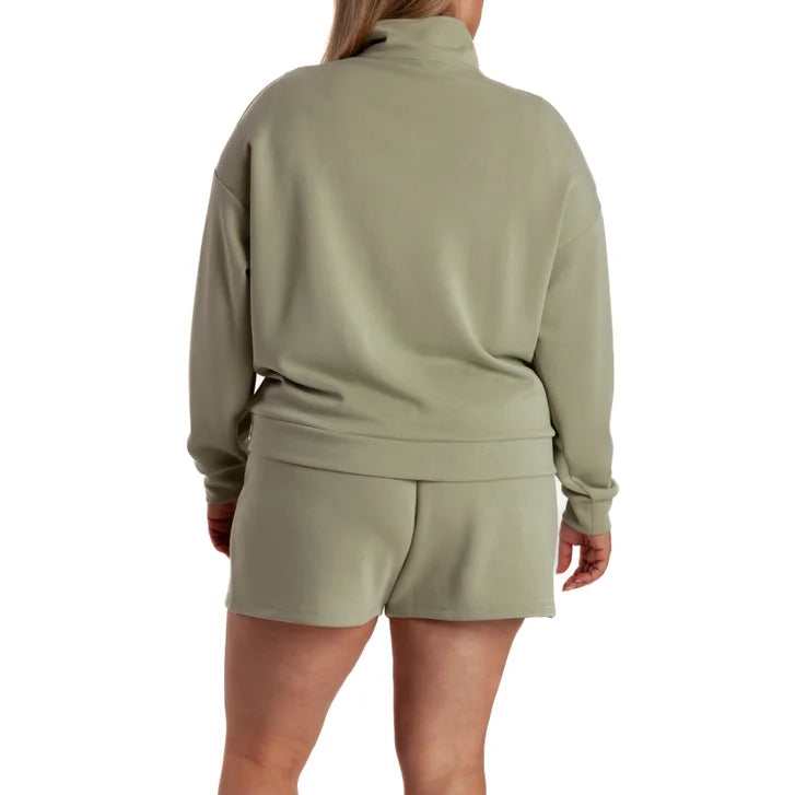 Lazypants Women's Full Zip Mock Neck Sweatshirt