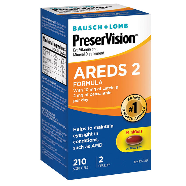 PreserVision Eye Vitamin and Mineral Supplement AREDS2, 210 Softgels Z1