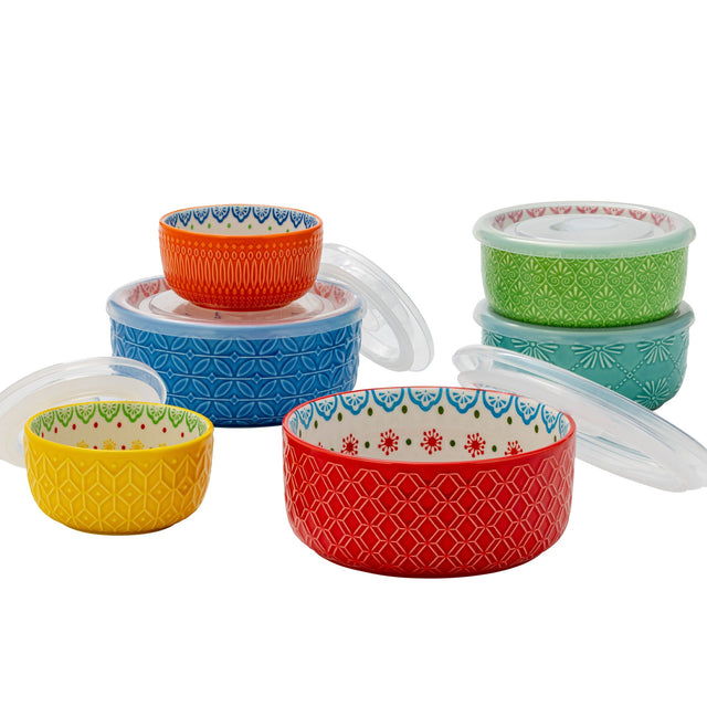 Signature Housewares Morocco Bowls with Lids, 6-piece A8