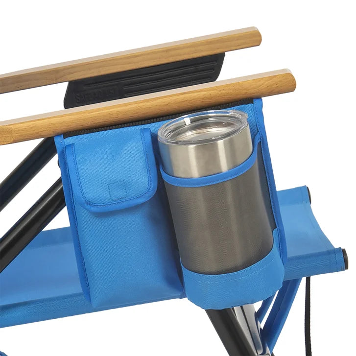 NHL 4-Position Folding Chair With Wood Arms