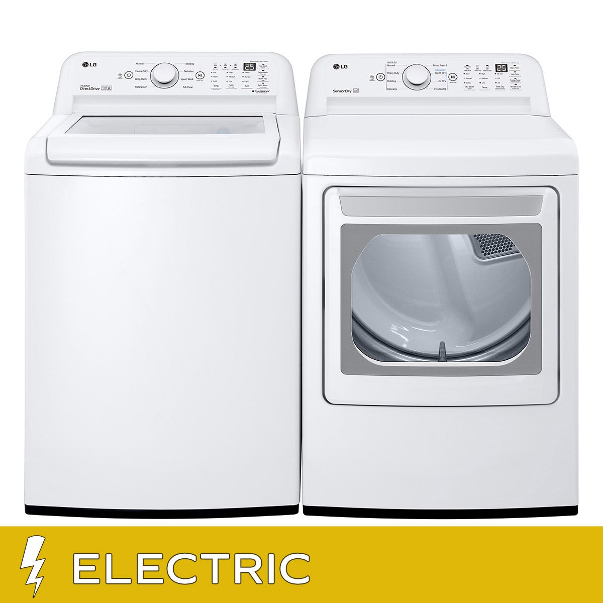 LG Laundry Bundle 5.2 cu ft. Top Load Washer and 7.3 cu ft. Electric Dryer
