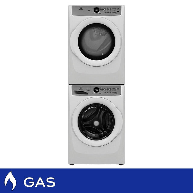 Electrolux 3 Series Laundry Bundle 5.1 cu ft. Front Load Washer and 8.0 cu ft. Gas Dryer with Stacking Kit P7