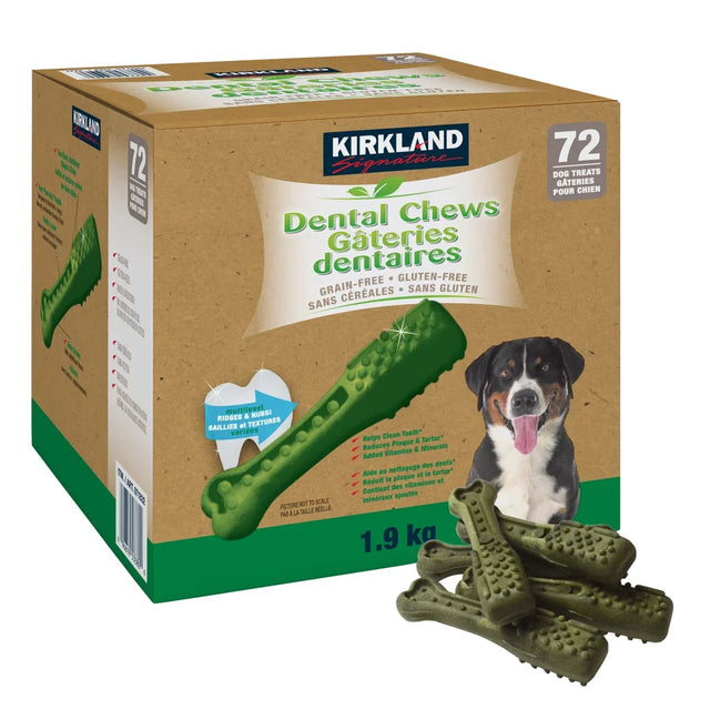Kirkland Signature Dental Chews Dog Treats, 72-count (1.9 kg) Y4