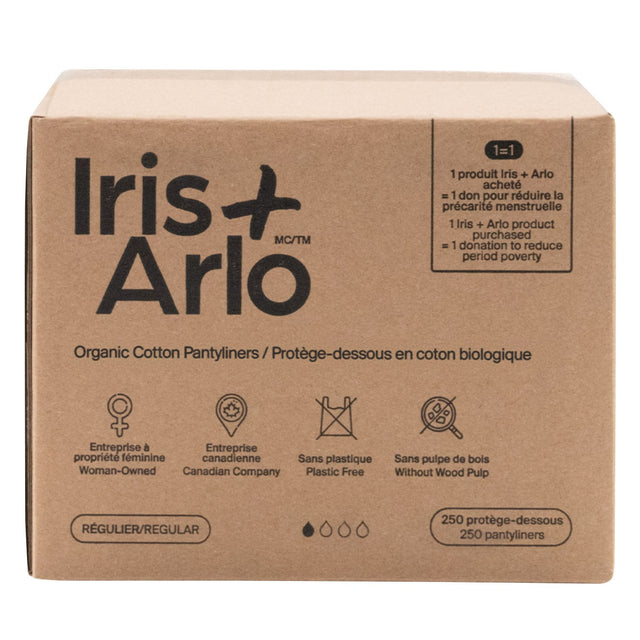 Iris + Arlo Organic Cotton Regular Pantyliners, 250-count R7