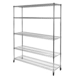 Vancouver 5 Tier NSF Steel Wire Shelving Rack with wheels