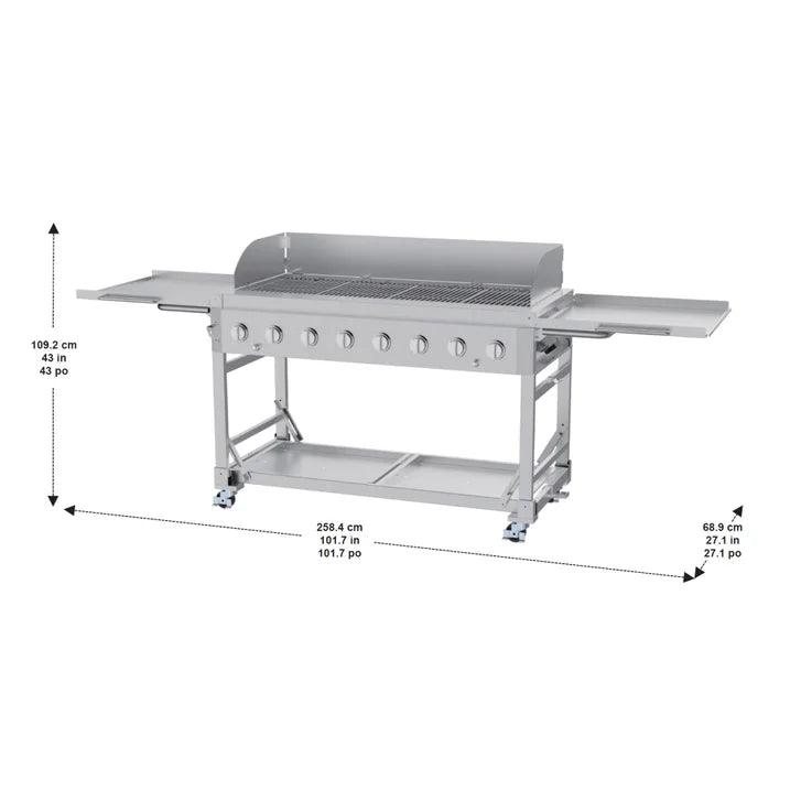 NXR 8 Burner Event Gas Grill with Cover