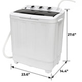 Kenmore 24 in. 2 in 1 Portable Compact Twin Tub Washer and Spin Dryer, 15.5 lbs. Capacity