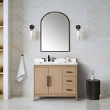 OVE Decors Kiara Vanity in Sahara Birch Finish with Quartz Countertop