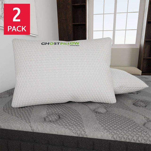 GhostBed Adjustable Shredded Memory Foam Pillow, 2-pack J0