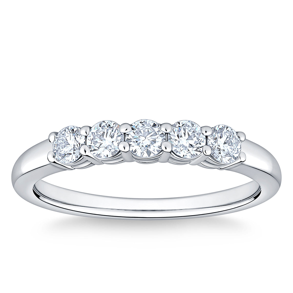 Five Stone Round Brilliant Diamond Ring (0.50 ctw)