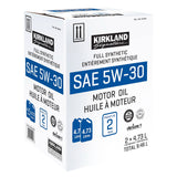 Kirkland Signature 5W30 Full Synthetic Motor Oil, 2-pack