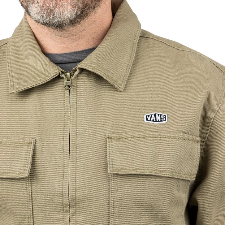 Vans Men's Mcavoy Zip Station Jacket – Casual Full-Zip Coat with Collar