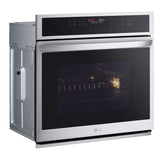 LG 30 in 4.7 cu ft. Stainless Steel Electric Single Door Convection Wall Oven with Air Fry