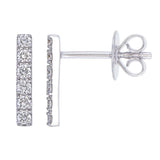 Round Brilliant Diamond Bar Earrings (0.22 ctw)