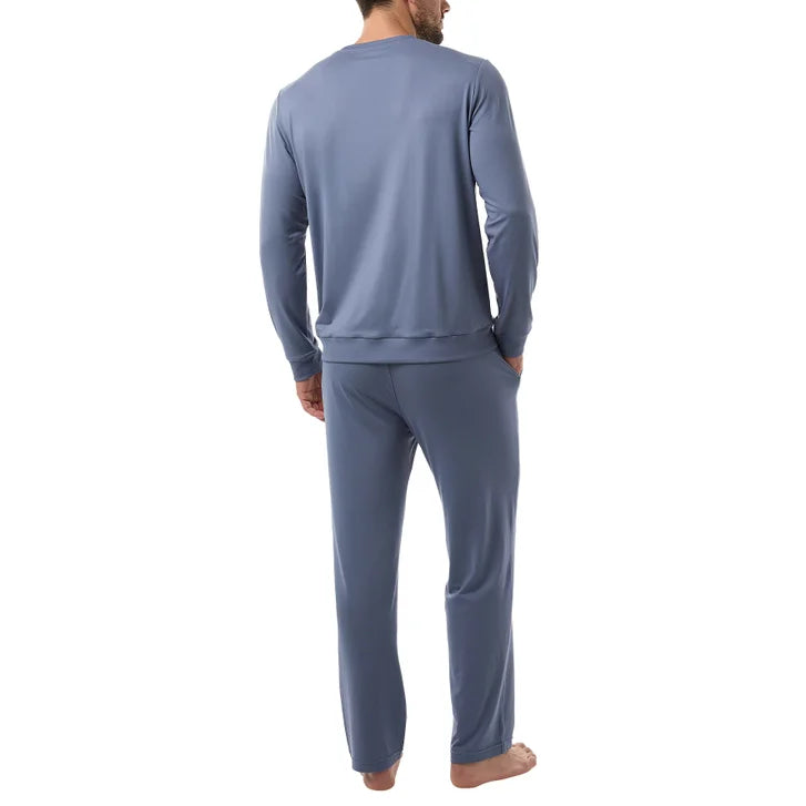 Layer Zero Men's Stretch 2-piece Lounge Set – Long Sleeve & Tapered Pant