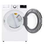 LG 7.4 cu. ft. White Electric Dryer with Built-In AI with ThinQ Technology and Wi-Fi Enabled