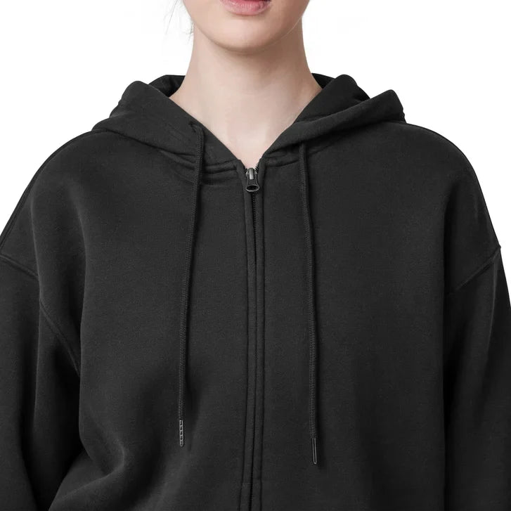 Tuff Athletics Women’s Oversized Fleece Hooded Full Zip