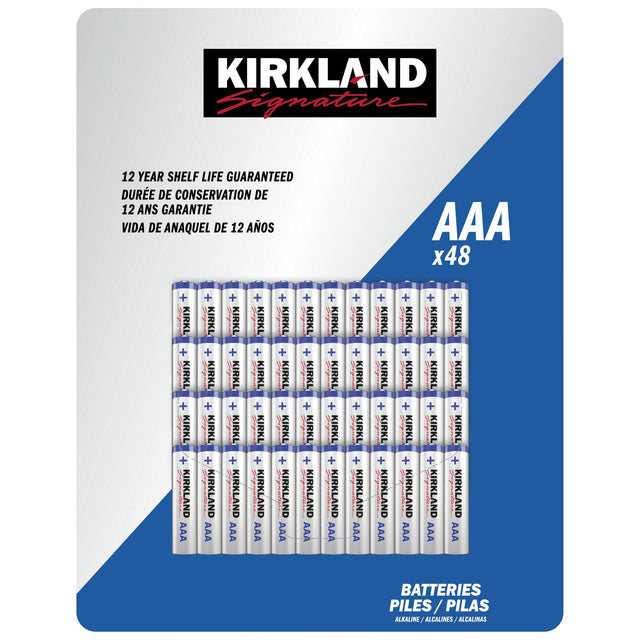 Kirkland Signature Alkaline AAA Batteries, 48-count O4