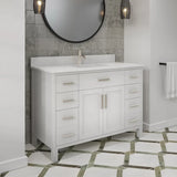 Studio Bathe Katie II Vanity in White Finish with Engineered Stone Countertop