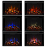 Real Flame Tracey Grand 84 in. Black Media Console Fireplace