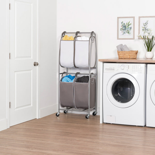 Neatfreak 2-Tier Rolling Quad Laundry Sorter K5